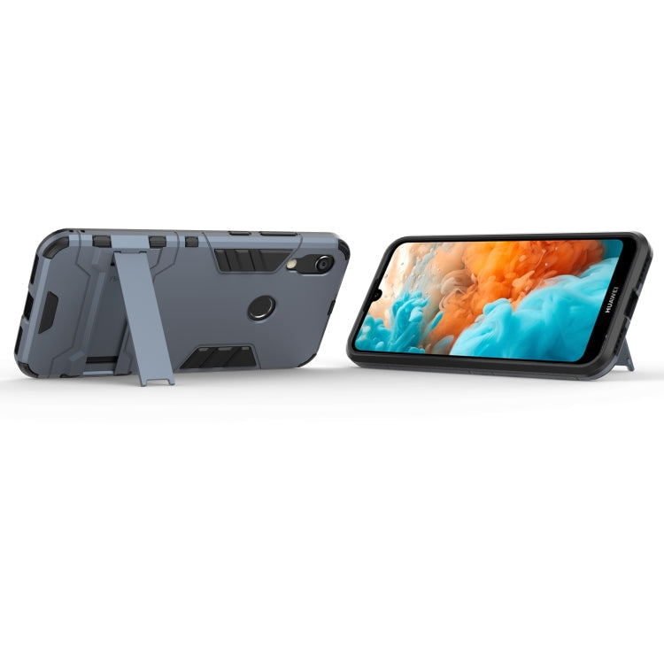 Shockproof PC + TPU Case for Huawei Y6 (2019), with Holder, For Huawei Y6 (2019), For Huawei  Y6 (2019)