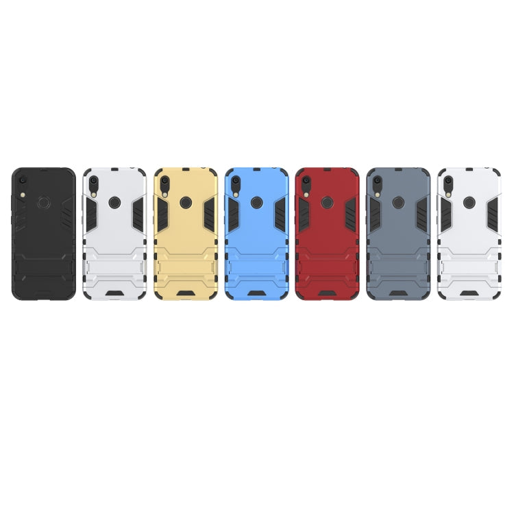 Shockproof PC + TPU Case for Huawei Y6 (2019), with Holder, For Huawei Y6 (2019), For Huawei  Y6 (2019)