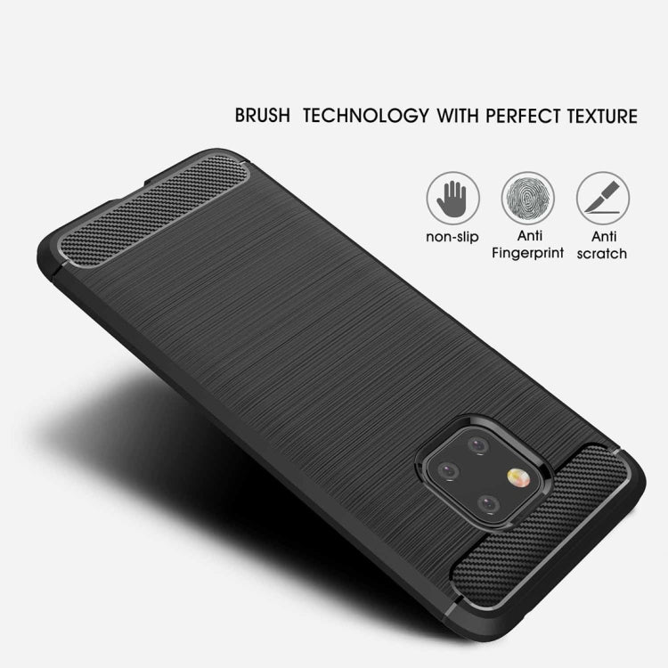 Brushed Texture Carbon Fiber Shockproof TPU Case for Huawei Mate 20 Pro, For Huawei Mate 20 Pro, For Mate 20 Pro