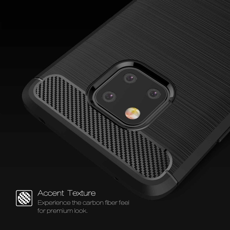 Brushed Texture Carbon Fiber Shockproof TPU Case for Huawei Mate 20 Pro, For Huawei Mate 20 Pro, For Mate 20 Pro