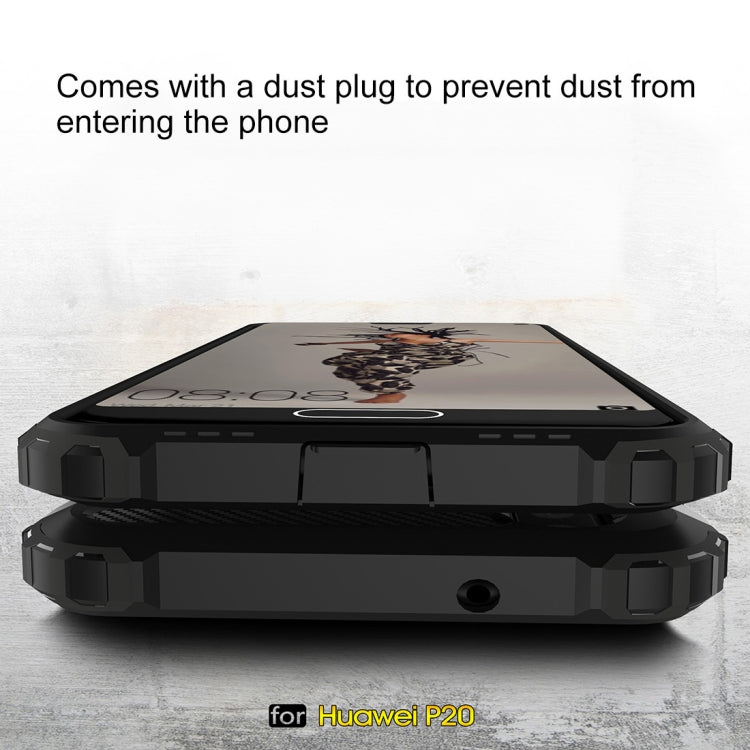 For Huawei  P20 Full-body Rugged TPU + PC Combination Back Cover Case , Huawei P20, For Huawei P20