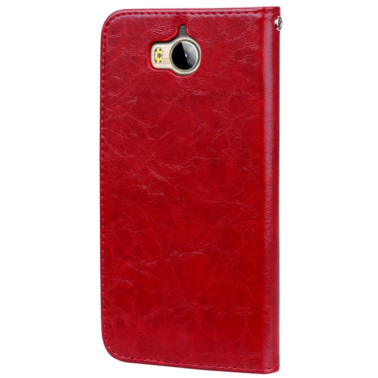 For Huawei  Y5 (2017) / Y6 (2017) Business Style Oil Wax Texture Horizontal Flip Leather Case with Holder & Card Slots & Hand Strap, For Huawei Y5 (2017) / Y6 (2017), For Huawei Y5 (2017)