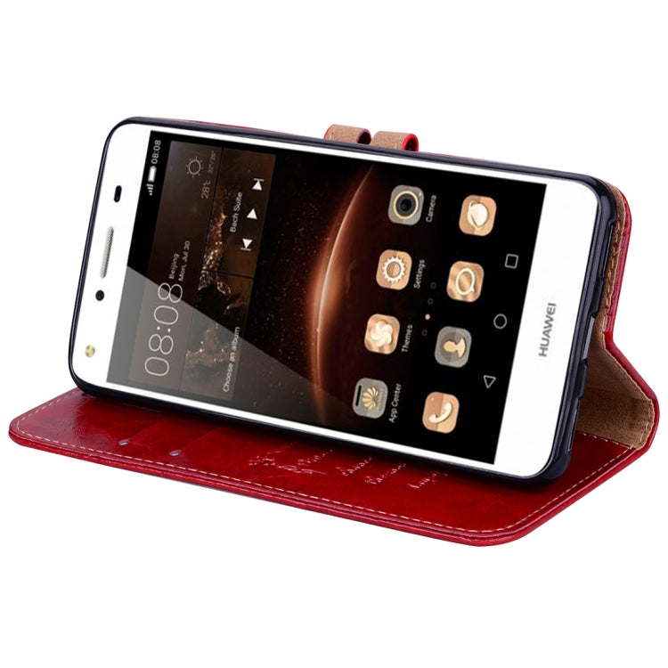 For Huawei  Y5 (2017) / Y6 (2017) Business Style Oil Wax Texture Horizontal Flip Leather Case with Holder & Card Slots & Hand Strap, For Huawei Y5 (2017) / Y6 (2017), For Huawei Y5 (2017)
