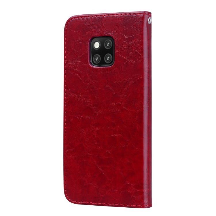 Business Style Oil Wax Texture Horizontal Flip Leather Case for Huawei Mate 20 Pro, with Holder & Card Slots & Wallet, For Huawei Mate 20 Pro