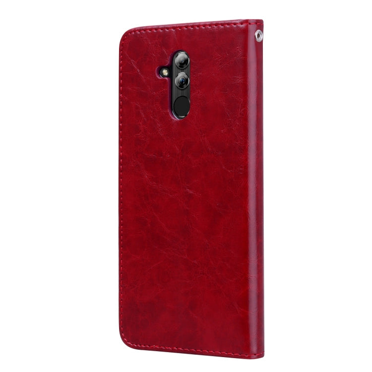 Business Style Oil Wax Texture Horizontal Flip Leather Case for Huawei Mate 20 Lite, with Holder & Card Slots & Wallet, For Huawei Mate 20 Lite