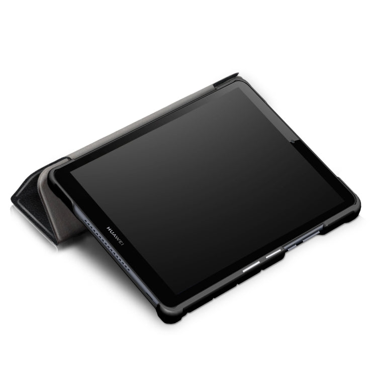 Custer Texture Horizontal Flip Leather Case for Huawei MediaPad M5 Lite 8 inch , with Three-folding Holder, For Huawei MediaPad M5 Lite