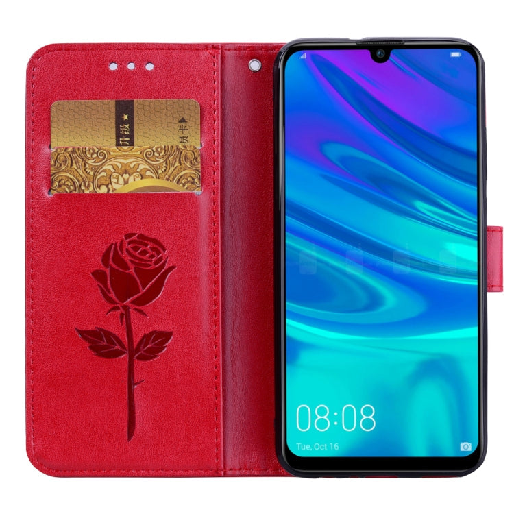 Rose Embossed Horizontal Flip PU Leather Case for Huawei P Smart 2019, with Holder & Card Slots & Wallet, For Huawei P Smart 2019