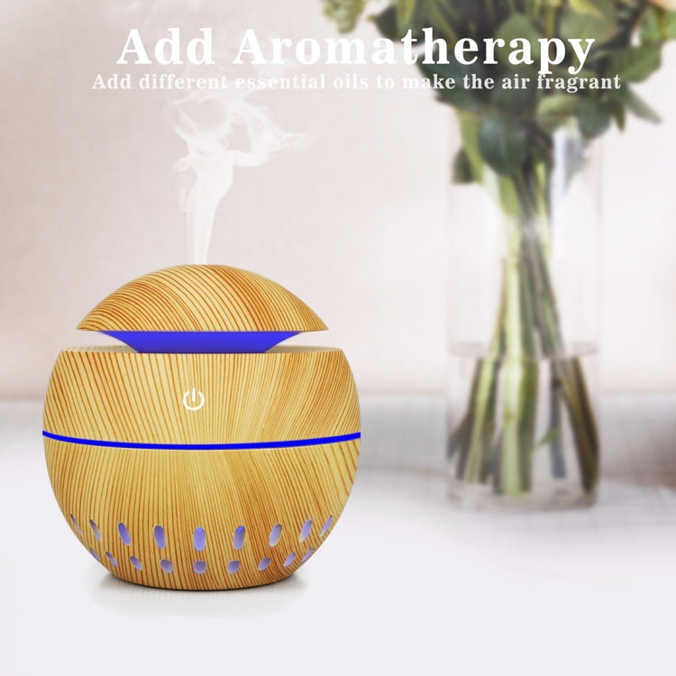 Wood Grain USB Hollowed-out Humidifier Seven Color Aromatherapy Lamp Automatic Alcohol Sprayer with Remote Control(Sky Blue), HC0372A, HC0372B, HC0372C, HC0372D, HC0372F, HC0372G, HC0372H, HC0372I, HC0372J, HC0372K