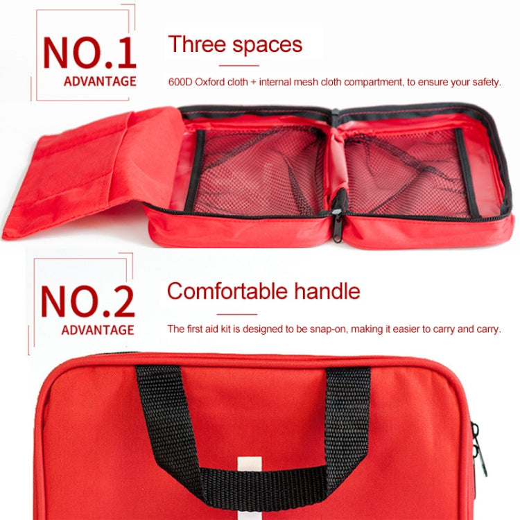 234 In 1 Portable Home Outdoor Emergency Supplies Kit Survival Rescue Box, 26x18x8cm (Red), 26x18x8cm (Green)