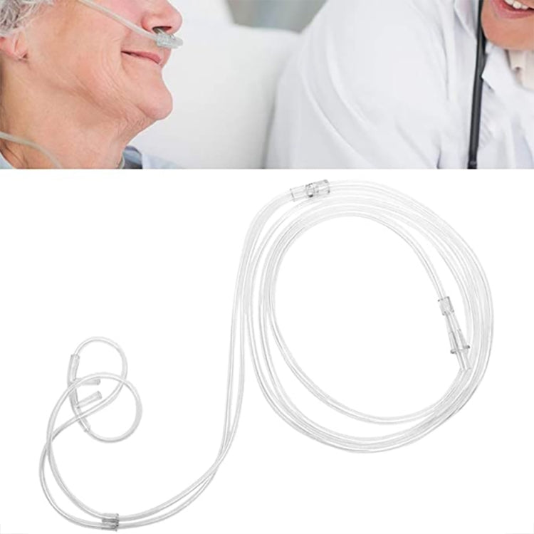 Household Disposable Double-hole Nasal Oxygen Tube Pipe Oxygen Supply Tubing, Length: 2m, Length: 2m