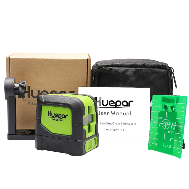 9011G 1V1H 15mW 2 Line Green Beam Laser Level Covering Walls and Floors