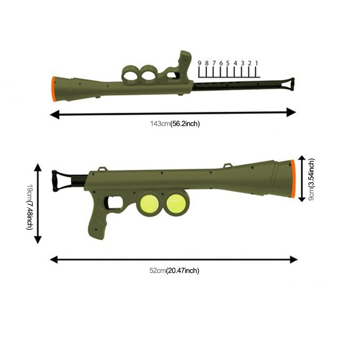 Pet Dog Supplies Toy Training Launcher Remote Speed Aiming Tennis Launcher, Size:52*19*9cm, Tennis Launcher