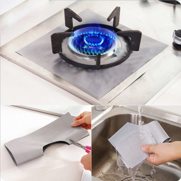 2 PCS Gas Furnace Surface Ultra-thin Fibre Material Stovetop Protective Cleaning Pad, Size: 27*27 cm (Beige)