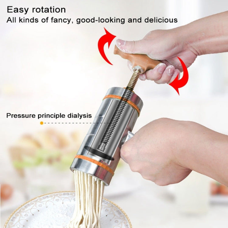5 Molds Household Manually Small Stainless Steel Pressing Style Handhold Noodle Machine, 5 Molds