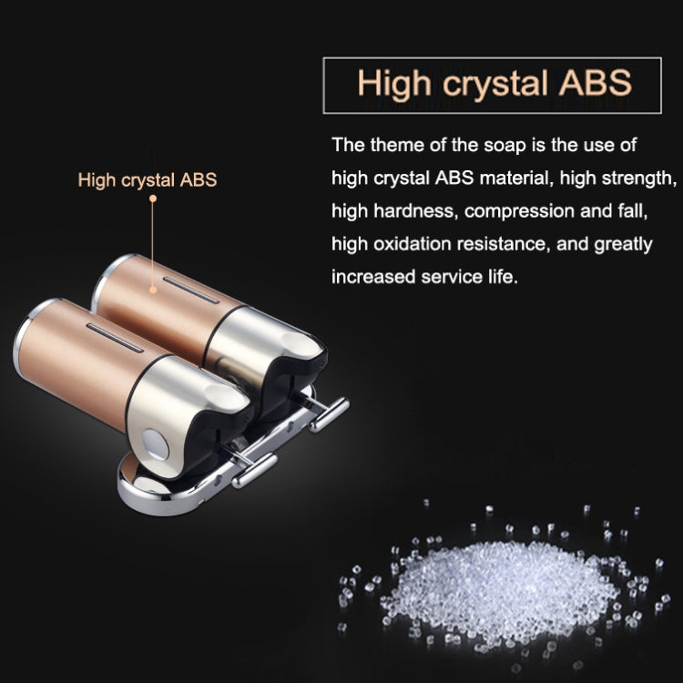 Dual Hotel Shower Manual Dispenser Wall Mounted Washing Liquid Shampoo Soap Bottle, Capacity: 1000ml, 1000ml/Black, 1000ml/Gold, 1000ml/Transparent, 1000ml/White, 1000ml/Dark Red, 1000ml/Silver