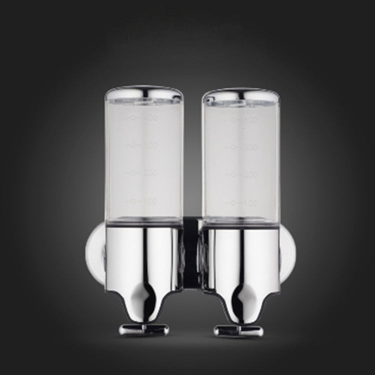 Dual Hotel Shower Manual Dispenser Wall Mounted Washing Liquid Shampoo Soap Bottle, Capacity: 1000ml, 1000ml/Black, 1000ml/Gold, 1000ml/Transparent, 1000ml/White, 1000ml/Dark Red, 1000ml/Silver