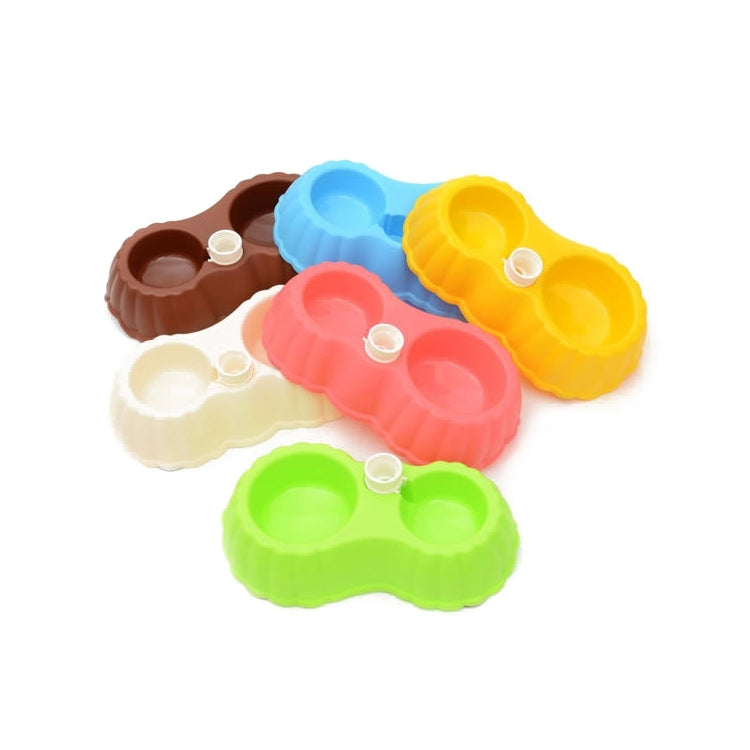 Pumpkin Shape Dog Cat Food Dish + Drinking Water Double Bowls with Automatic Water Dispenser, Size: S, Size: S  Green, Size: S  Magenta