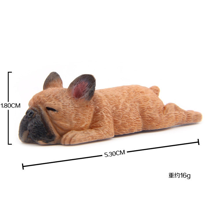 Home Decoration Lovely Rrunk on Sleep French Bulldog 3D Fridge Paste, NO Magnetic, French Bulldog  NO Magnetic