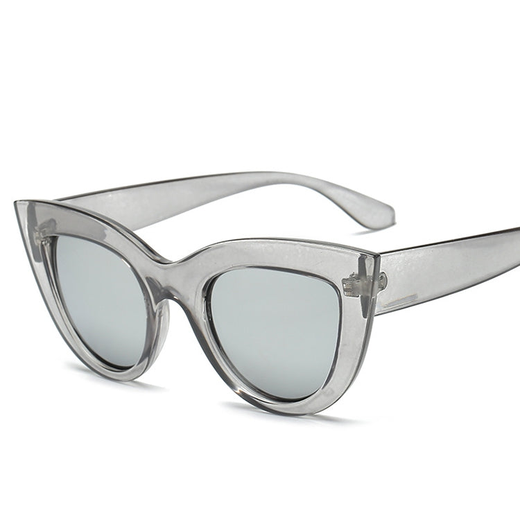 Cat Eye Mirrored Metal Frame UV400 Sunglasses for Women, HC2055A, HC2055B, HC2055C, HC2055D, HC2055E, HC2055F, HC2055G, HC2055H, HC2055J, HC2055K