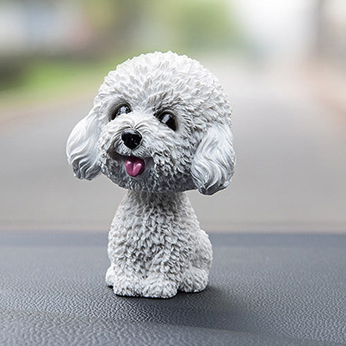 Shaking Head Dog Car Ornaments Resins Lovely Cartoon Dog New Year Gifts with Double-sided Adhesive Tape, Pomeranian Cartoon Dog, Inu Cartoon Dog, Bulldog Cartoon Dog, Husky Dog Cartoon Dog, Corgi Dog Cartoon Dog, White Teddy Cartoon Dog                ...