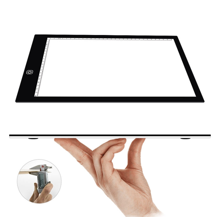 A4 Size LED Three Level of Brightness Dimmable Acrylic Copy Boards for Anime Sketch Drawing Sketchpad, with 1.5m USB Cable, A4 with 1.5m USB Cable & Power Adapter