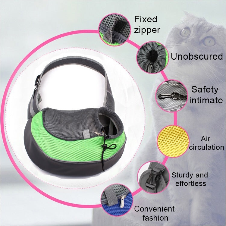 Dog and Cat Sling Carrier Hands Free Reversible Pet Papoose Bag, Size：Large, Size：Large