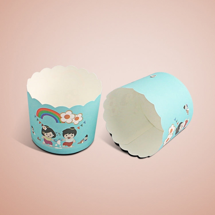 24pcs / Pack Round Lamination Cake Cup Muffin Cases Chocolate Cupcake Liner Baking Cup, Size: 7 x 6  x 5.5cm, Random Color Delivery, 6.8 x 5 x 3.9cm