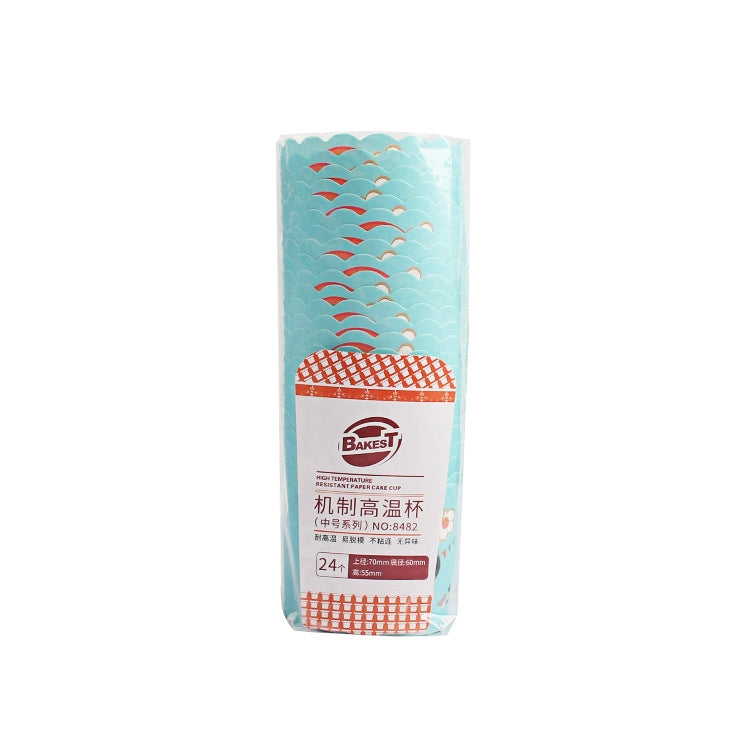 24pcs / Pack Round Lamination Cake Cup Muffin Cases Chocolate Cupcake Liner Baking Cup, Size: 7 x 6  x 5.5cm, Random Color Delivery, 6.8 x 5 x 3.9cm
