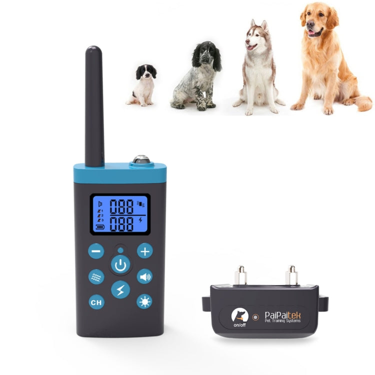 PaiPaitek Automatic Anti Barking Collar Pet Training Control System + Electric Shock PU Leather Collar for Dogs, PD525