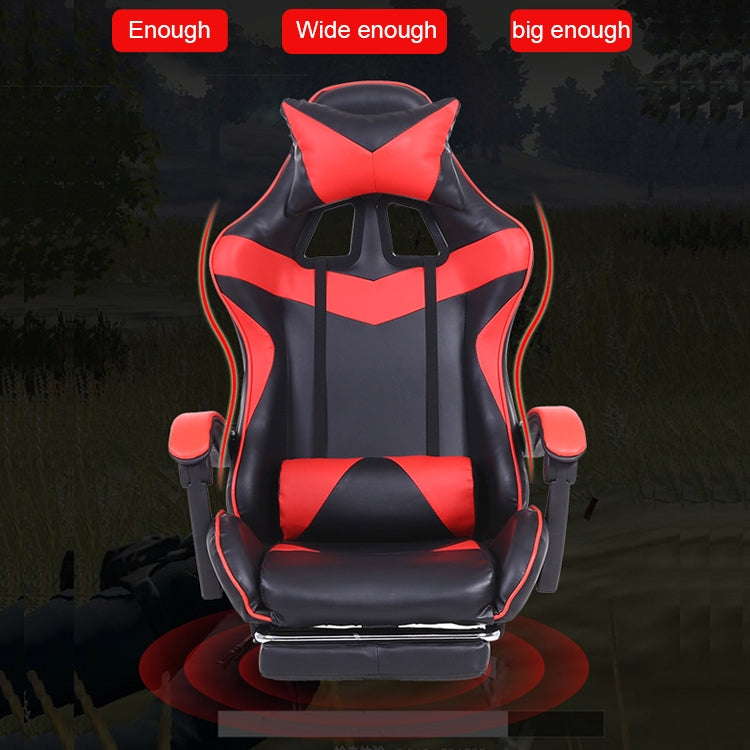 Computer Office Chair Home Gaming Chair Lifted Rotating Lounge Chair with Footrest / Nylon Feet, With Footrest / Nylon Feet (Green), With Footrest / Nylon Feet (Gold), With Footrest / Nylon Feet (Blue)