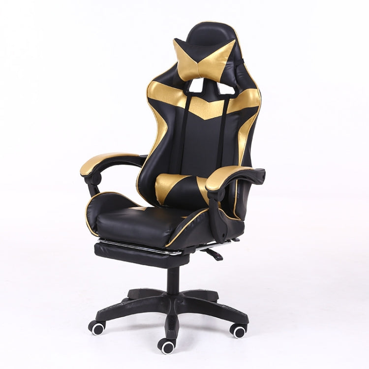 Computer Office Chair Home Gaming Chair Lifted Rotating Lounge Chair with Footrest / Nylon Feet, With Footrest / Nylon Feet (Green), With Footrest / Nylon Feet (Gold), With Footrest / Nylon Feet (Blue)