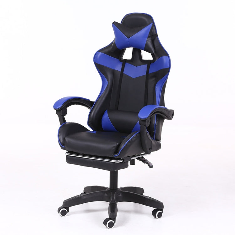 Computer Office Chair Home Gaming Chair Lifted Rotating Lounge Chair with Footrest / Nylon Feet, With Footrest / Nylon Feet (Green), With Footrest / Nylon Feet (Gold), With Footrest / Nylon Feet (Blue)