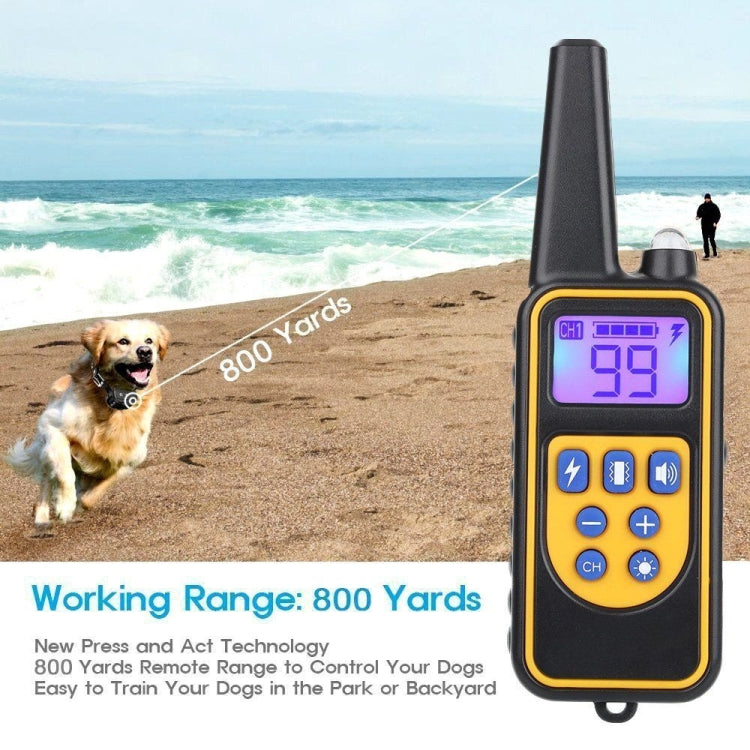 880-2 800 Yards Rechargeable Remote Control Collar Dog Training Device Anti Barking Device, 880-2 Black Black, 880-2 Black+Orange