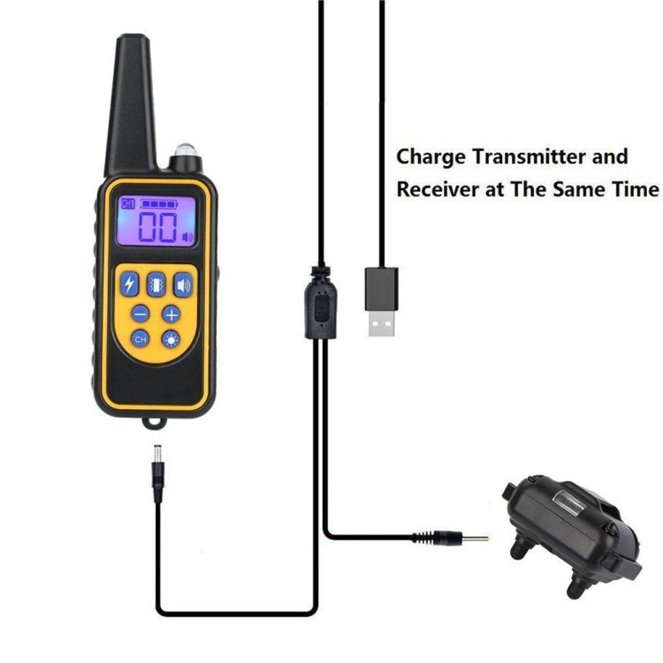 880-2 800 Yards Rechargeable Remote Control Collar Dog Training Device Anti Barking Device, 880-2 Black Black, 880-2 Black+Orange