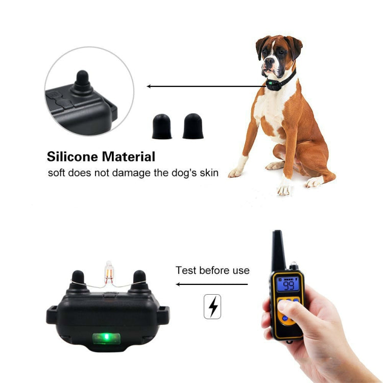 880-2 800 Yards Rechargeable Remote Control Collar Dog Training Device Anti Barking Device, 880-2 Black Black, 880-2 Black+Orange
