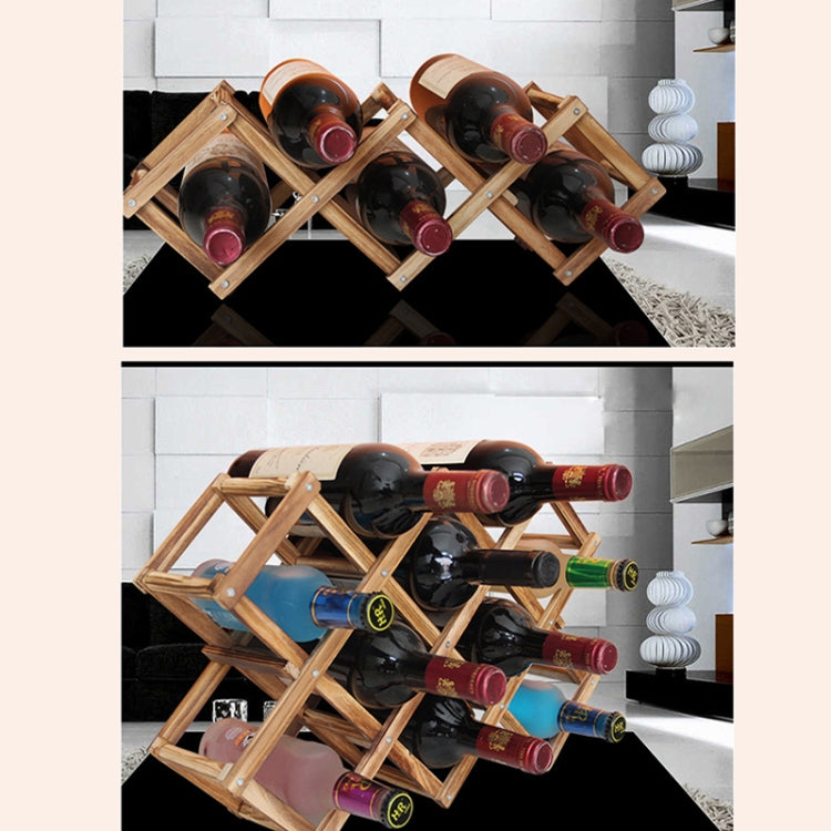 6 Bottles Racks Foldable Wine Stand Wooden Wine Holder Kitchen Bar Display Shelf, 6 Bottles