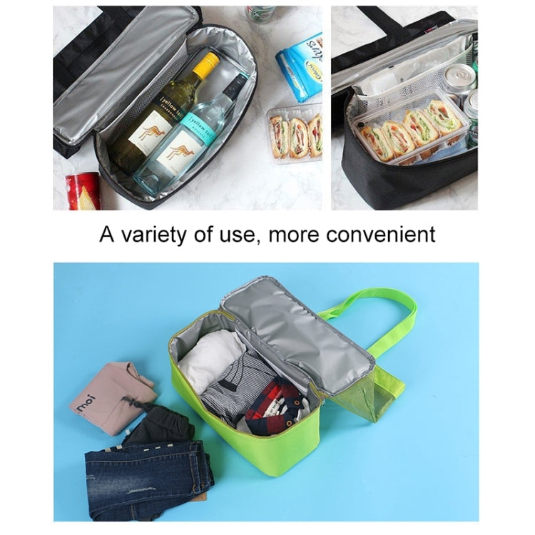 Portable Double Layer Mesh Sport Duffel Beach Picnic Shoulder Storage Bag Handbag, Double Layer Handbag(Green), Double Layer Handbag(Blue)