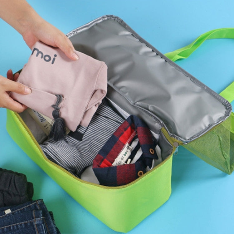 Portable Double Layer Mesh Sport Duffel Beach Picnic Shoulder Storage Bag Handbag, Double Layer Handbag(Green), Double Layer Handbag(Blue)