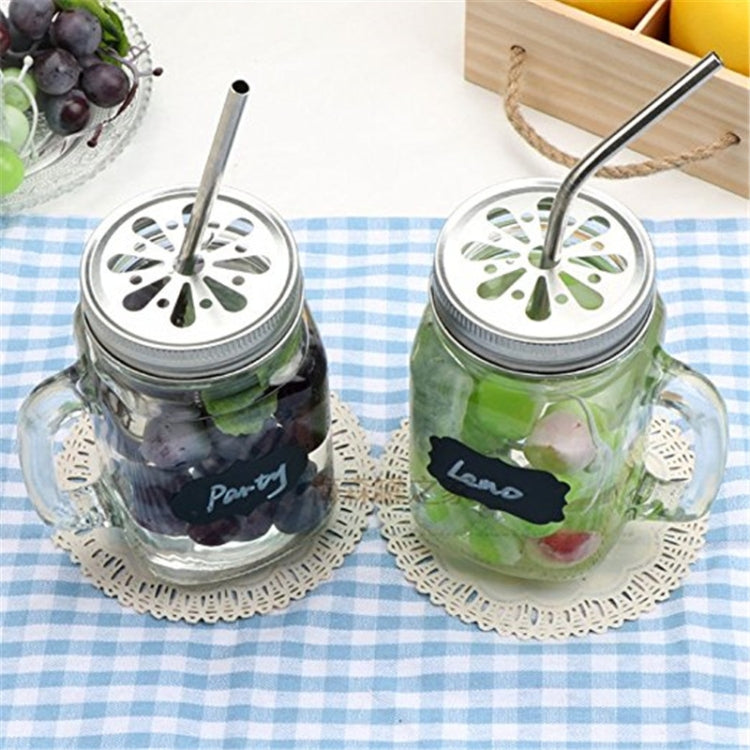 5pcs Reusable Stainless Steel Bent Drinking Straw + Cleaner Brush Set Kit,  215*6mm, 215*6mm (Bent)
