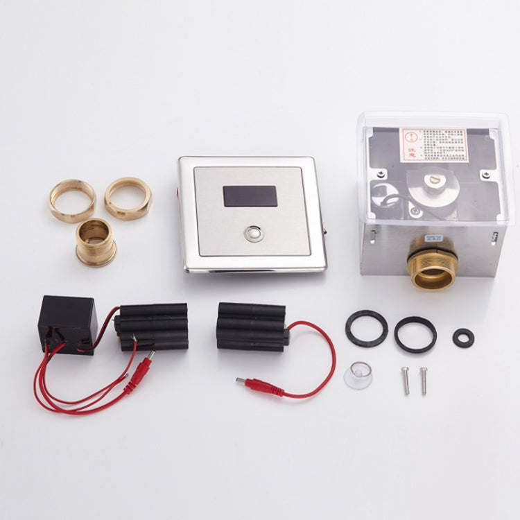 Recessed Wall in Type Flush Valve for Auto-induction Toilet, with Automatic and Manual Function DC, Automatic & Manual DC