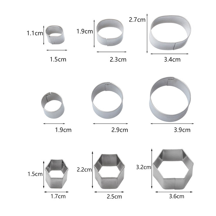 24 PCS / Set Stainless Steel DIY Cookie Biscuits Molds Geometry Baking Tools (Octagon), HC4340A, HC4340B, HC4340C
