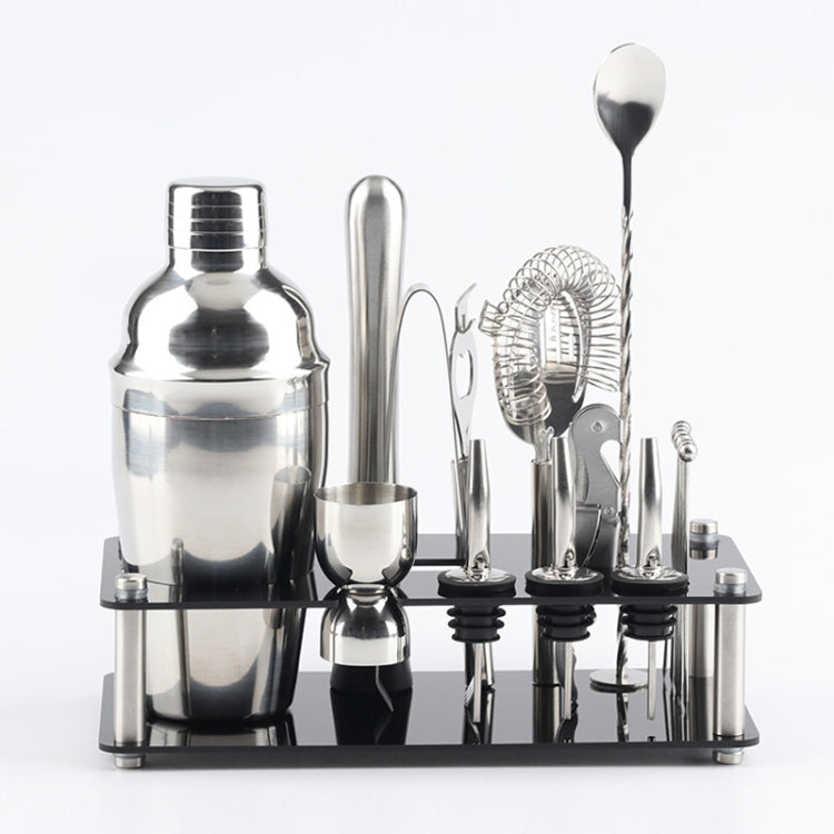 18 in 1 Cocktail Shaker Tools Setwith Acrylic Mount, , Capacity: 350ml, 350ml