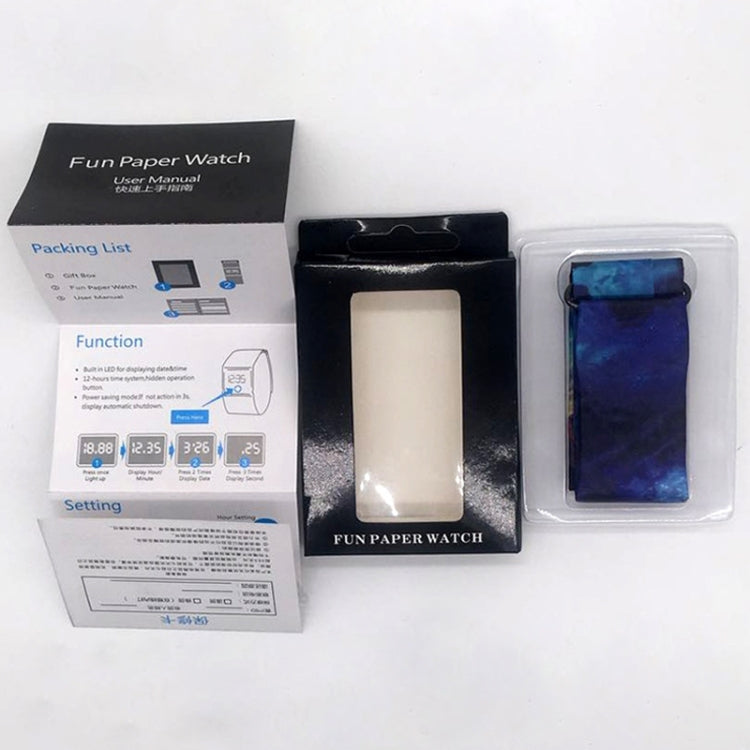 City Of Sky Pattern Creative Fashion Waterproof Paper Watch Intelligent Paper Electronic Wristwatch, City Of Sky Pattern