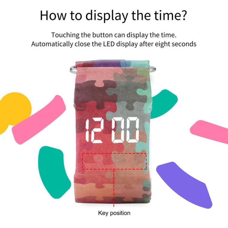 Machine Armor Pattern Creative Fashion Waterproof Paper Watch Intelligent Paper Electronic Wristwatch, Machine Armor Pattern