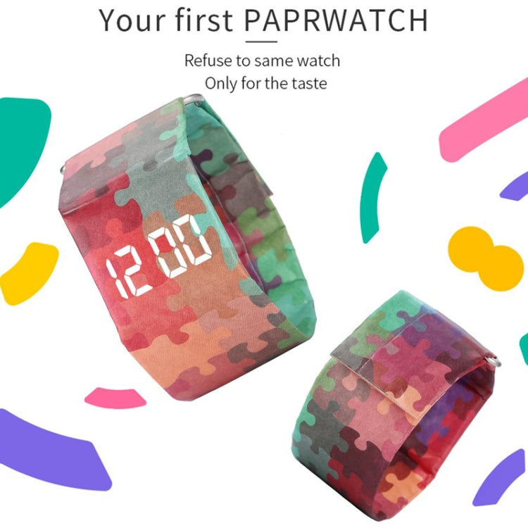 Broken Pattern Creative Fashion Waterproof Paper Watch Intelligent Paper Electronic Wristwatch, Broken Pattern