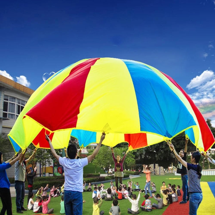 5m Children Outdoor Game Exercise Sport Toys Rainbow Umbrella Parachute Play Fun Toy with 12 Handle Straps for Families / Kindergartens / Amusement Parks, 5m  12 Handle Straps