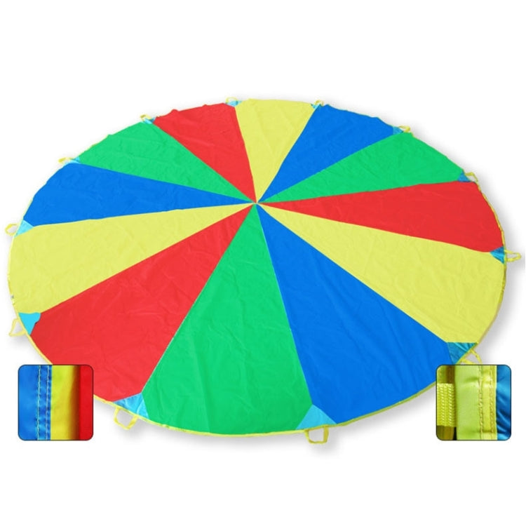 5m Children Outdoor Game Exercise Sport Toys Rainbow Umbrella Parachute Play Fun Toy with 12 Handle Straps for Families / Kindergartens / Amusement Parks, 5m  12 Handle Straps