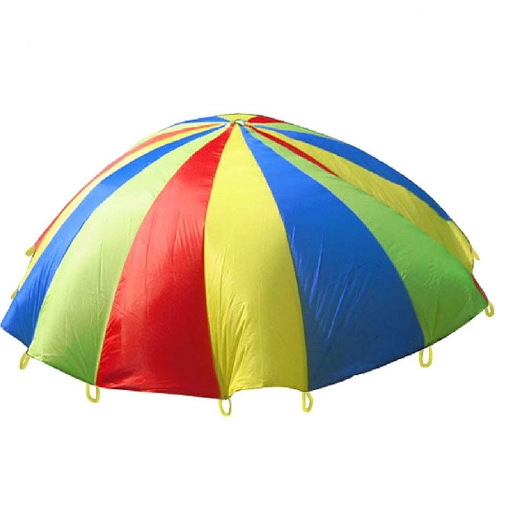 7m Children Outdoor Game Exercise Sport Toys Rainbow Umbrella Parachute Play Fun Toy with 16 Handle Straps for Families / Kindergartens / Amusement Parks, 7m  16 Handle Straps