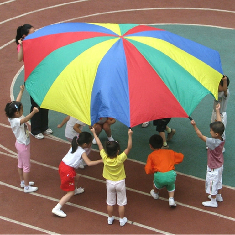 7m Children Outdoor Game Exercise Sport Toys Rainbow Umbrella Parachute Play Fun Toy with 16 Handle Straps for Families / Kindergartens / Amusement Parks, 7m  16 Handle Straps