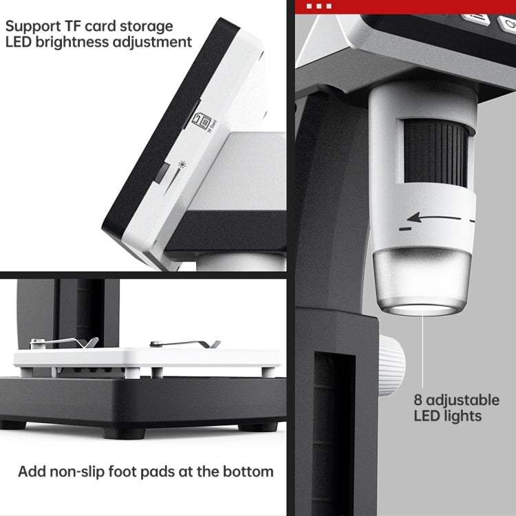 inskam306 1080P 4.3 inch Display Screen HDMI Port HD Digital Microscope, inskam306